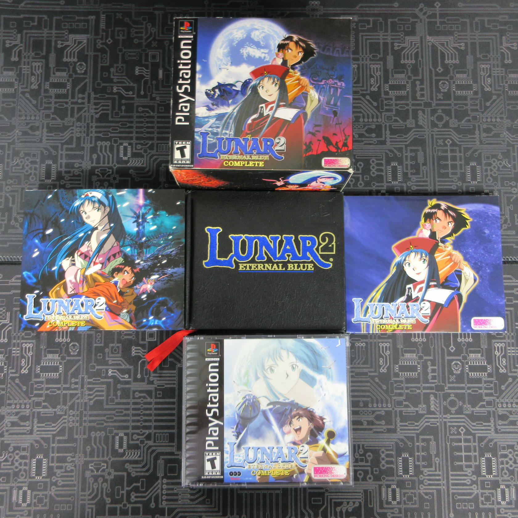 Lunar 2 Eternal Blue Complete PS1 PlayStation 1 + Pendant - Like New
