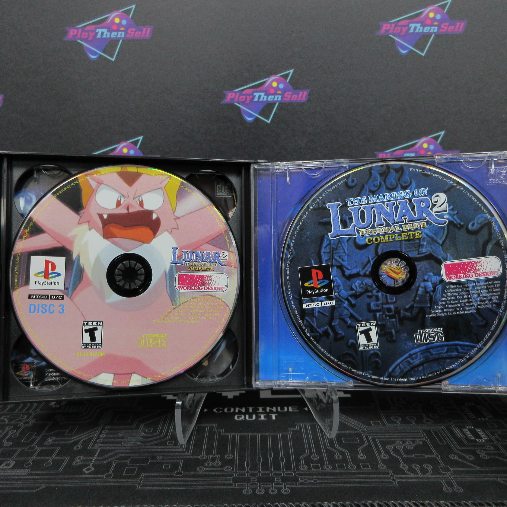 Lunar 2 Eternal Blue Complete PS1 PlayStation 1 + Pendant - Like New
