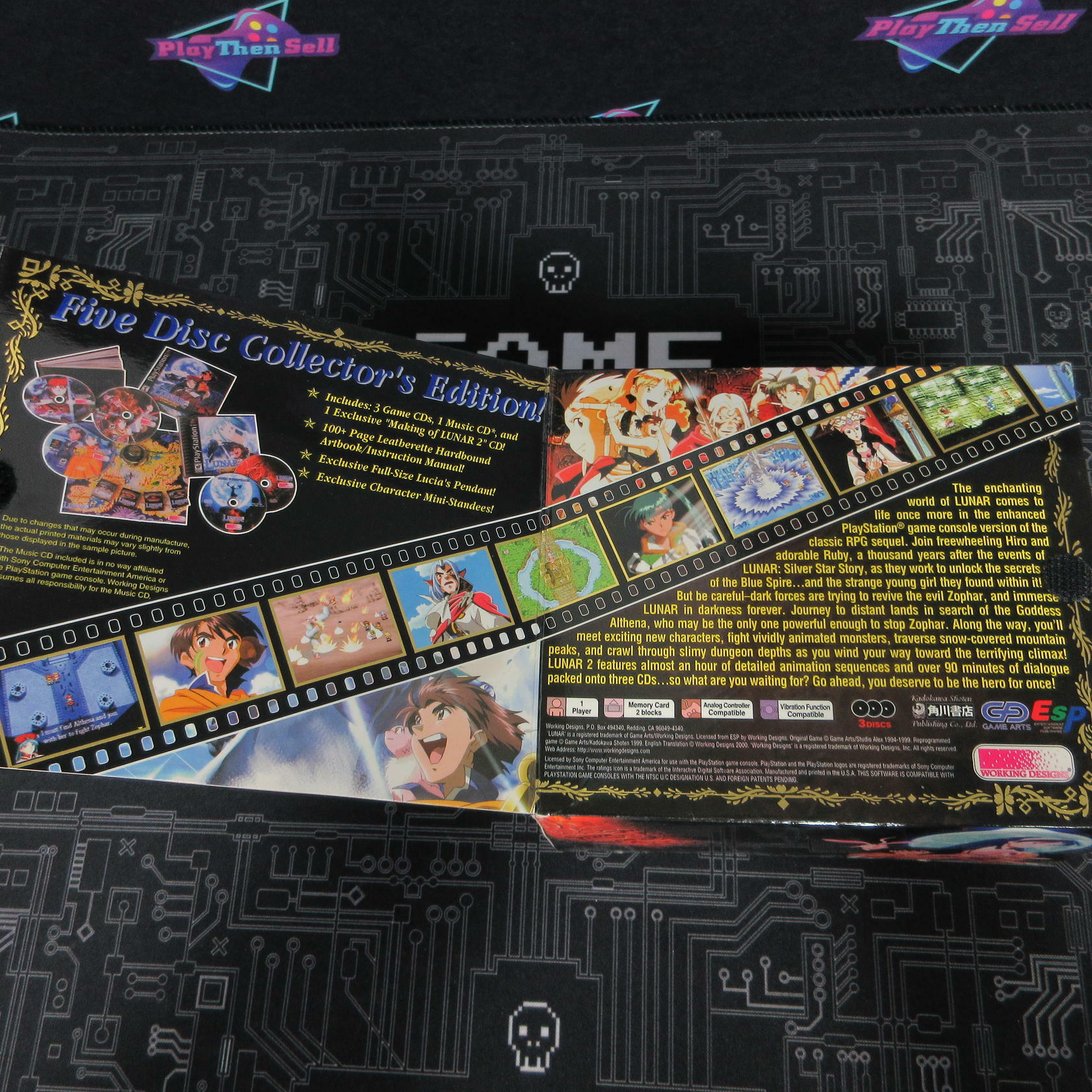 Lunar 2 Eternal Blue Complete PS1 PlayStation 1 + Pendant - Like New