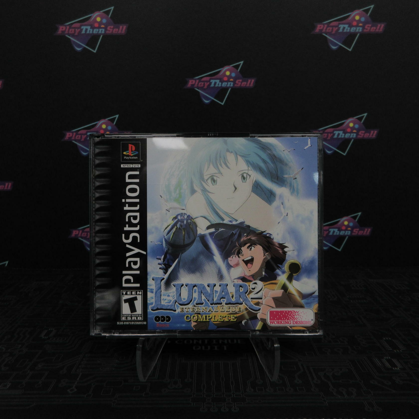 Lunar 2 Eternal Blue Complete PS1 PlayStation 1 + Pendant - Like New