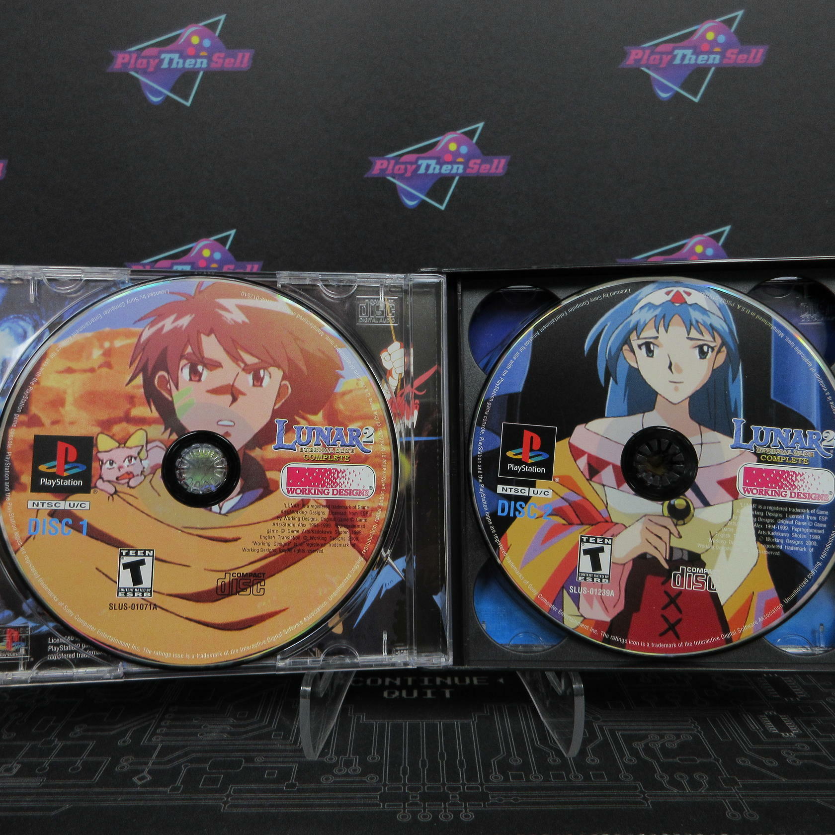 Lunar 2 Eternal Blue Complete PS1 PlayStation 1 + Pendant - Like New