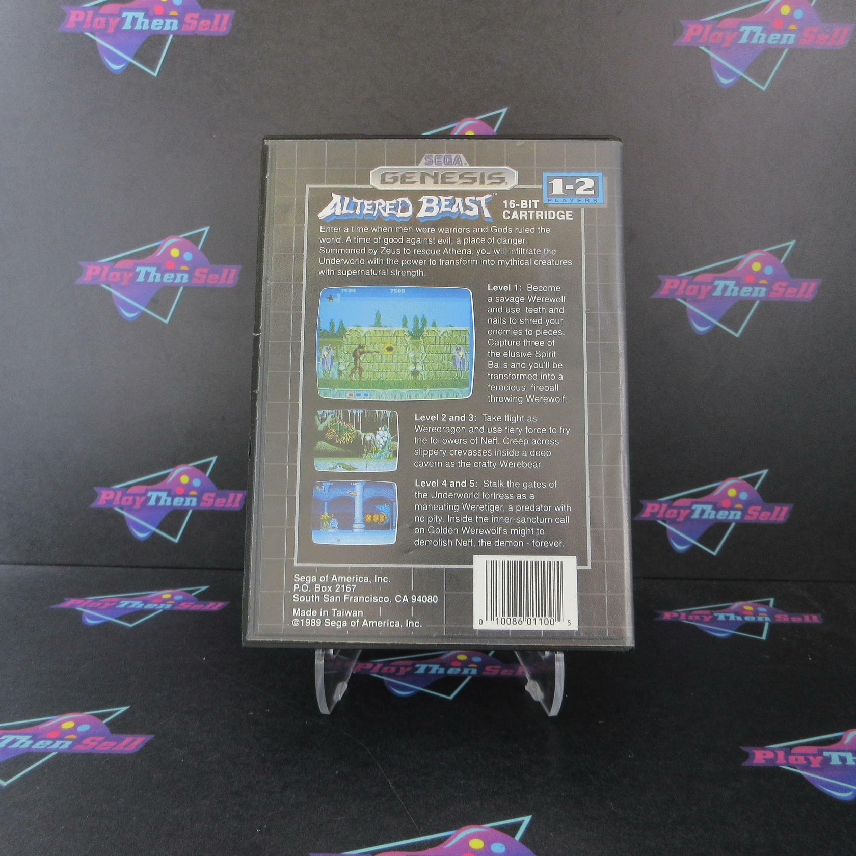 Altered Beast Sega Genesis Boxed AD/MD Complete CIB Authentic / Tested - Very Good