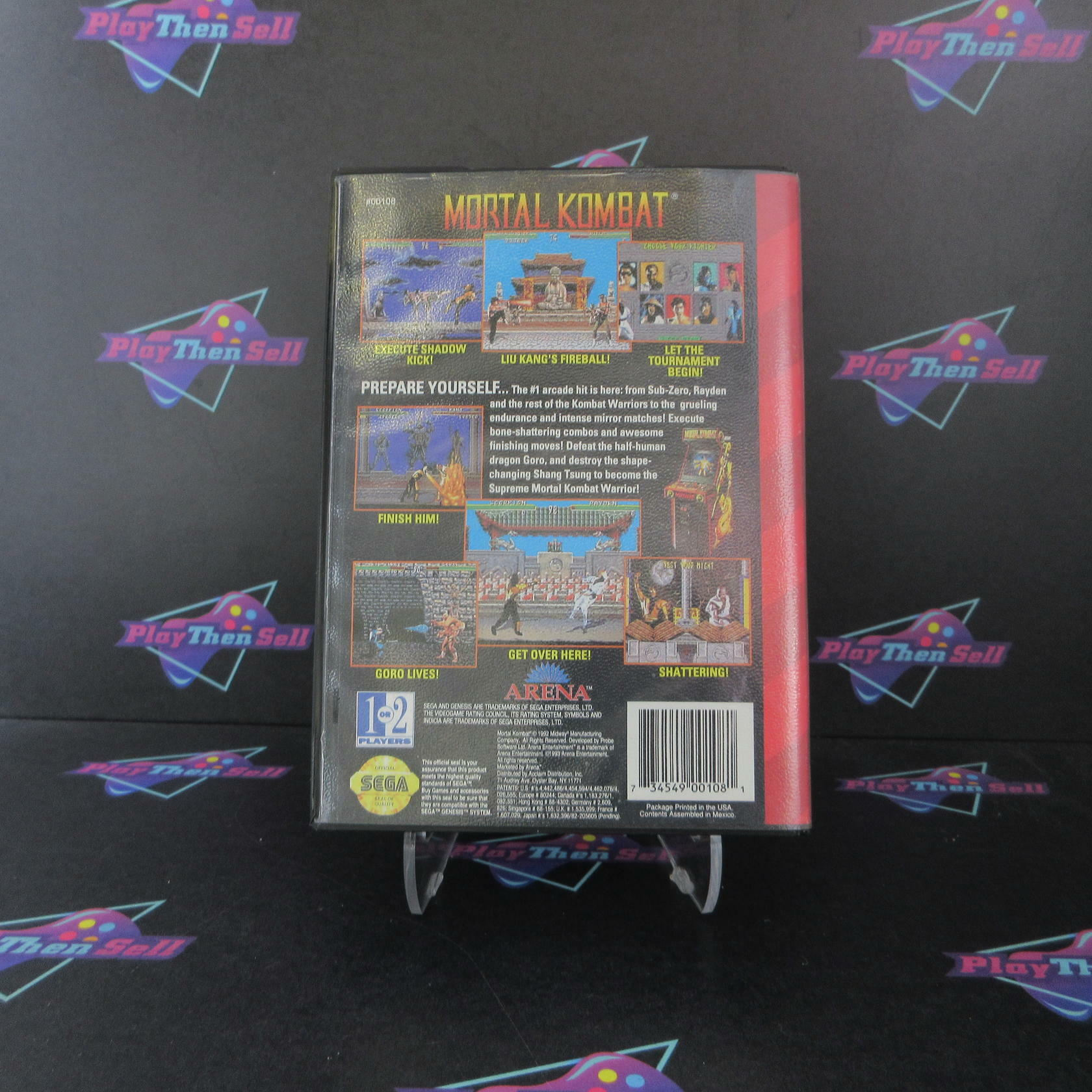 Mortal Kombat Sega Genesis Boxed AD/MD Complete CIB Authentic / Tested - Very Good