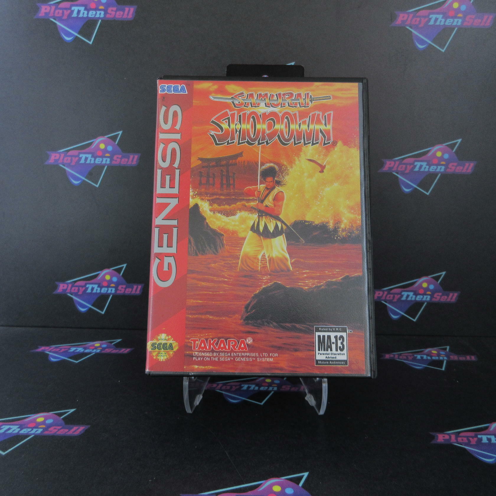 Samurai Shodown Sega Genesis Boxed AD/NM Authentic / Tested - Very Good