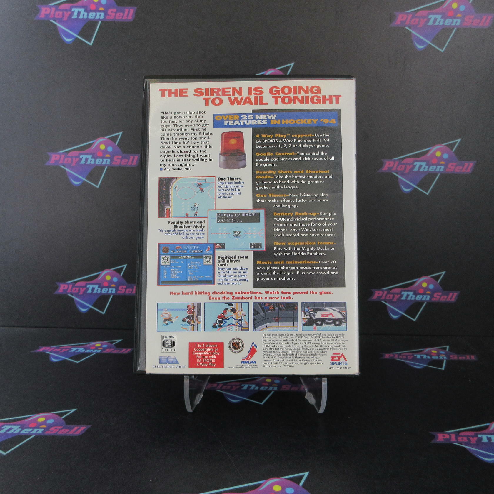 NHL Hockey '94 Sega Genesis Boxed AD/MD/CS Complete CIB Authentic / Tested - Very Good