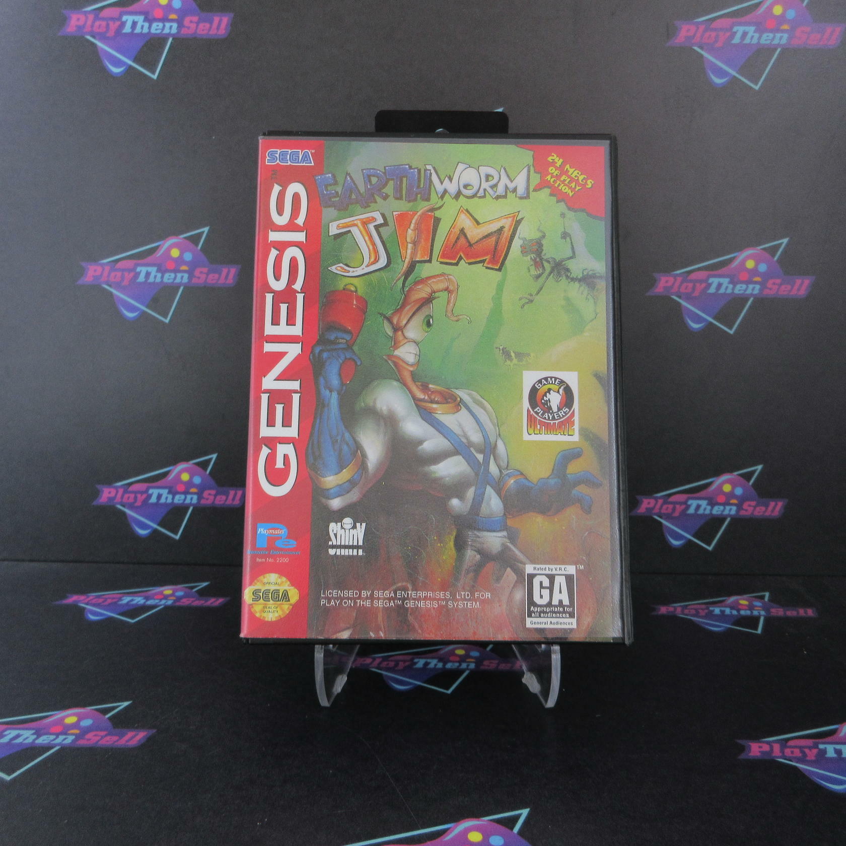 Earthworm Jim Sega Genesis Boxed CS Complete CIB - Very Good