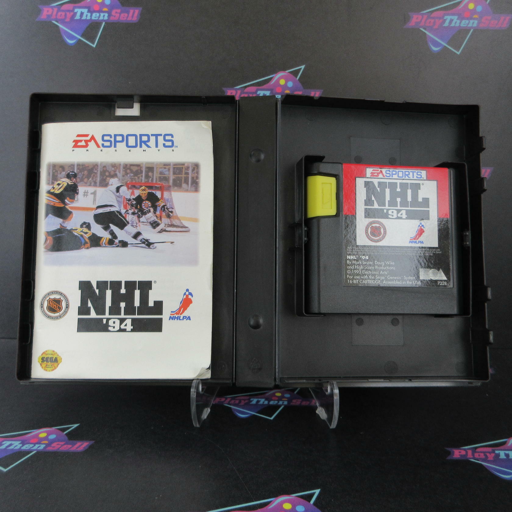 NHL Hockey '94 Sega Genesis Boxed AD/MD/CS Complete CIB Authentic / Tested - Very Good