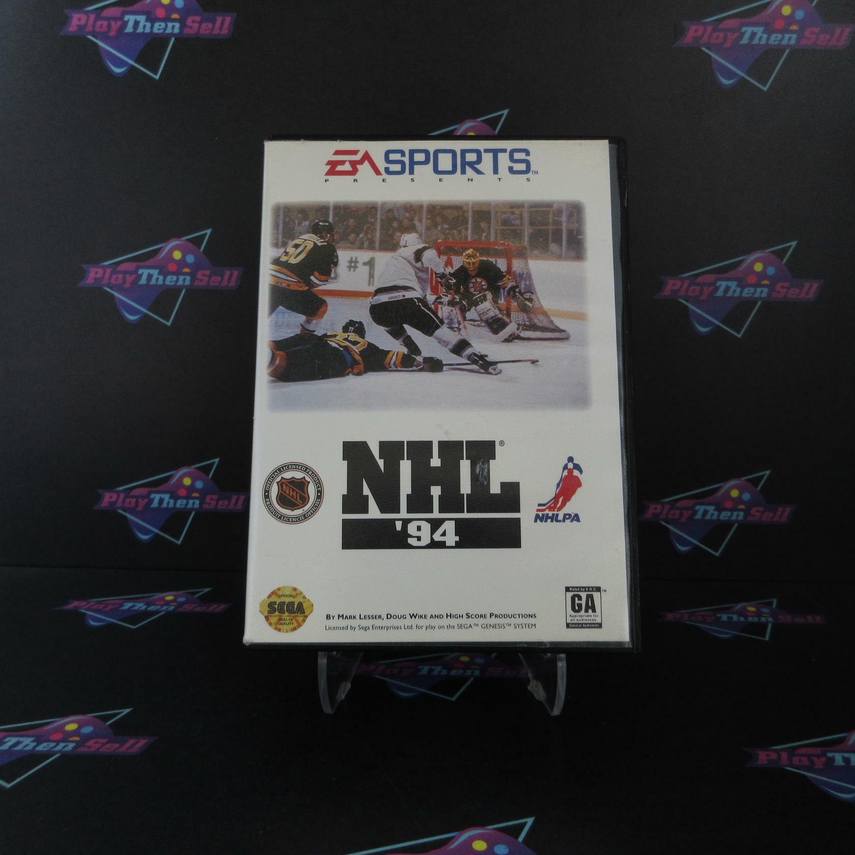 NHL Hockey '94 Sega Genesis Boxed AD/MD/CS Complete CIB Authentic / Tested - Very Good