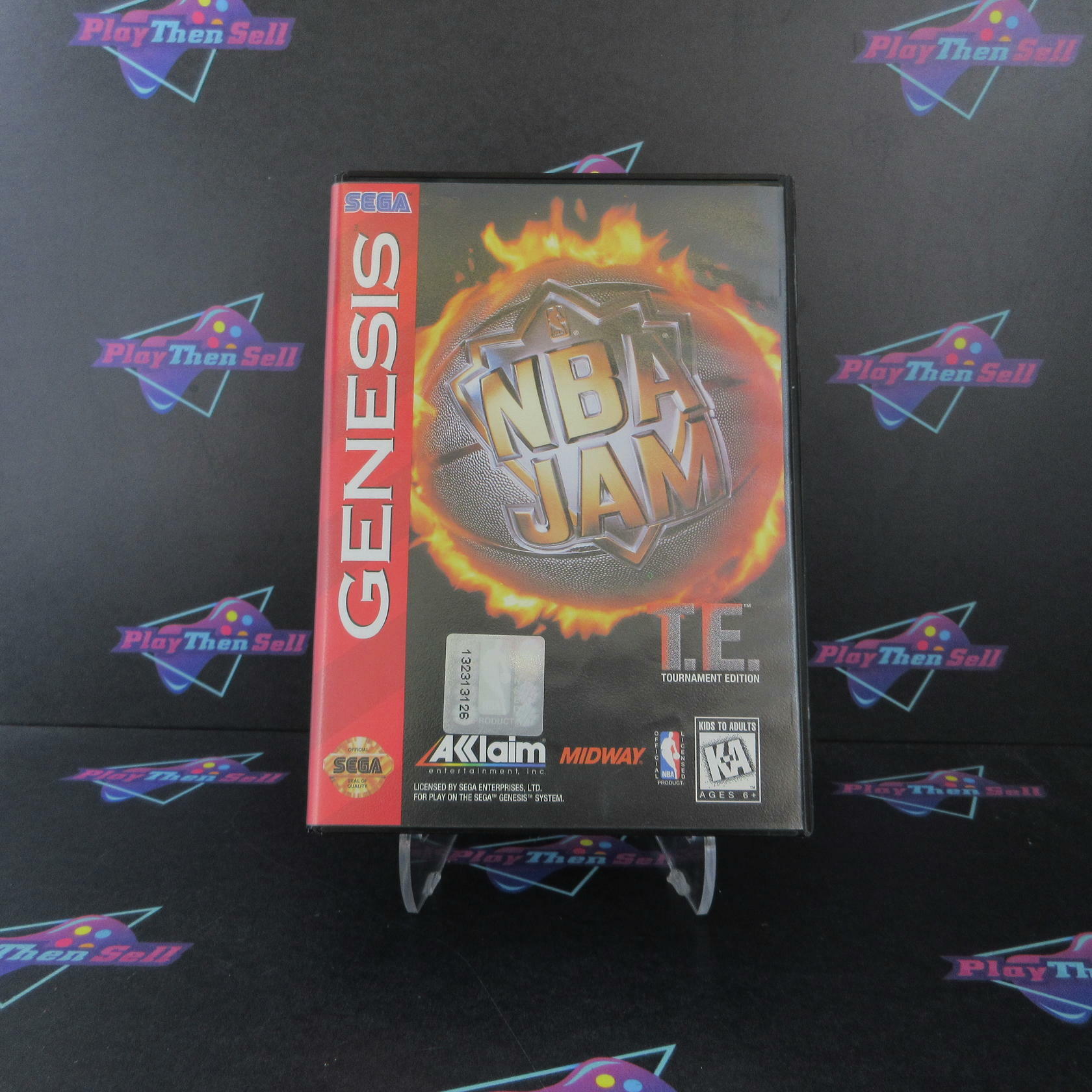 NBA Jam T.E. Tournament Edition Sega Genesis Boxed CS/NM Authentic / Tested - Very Good