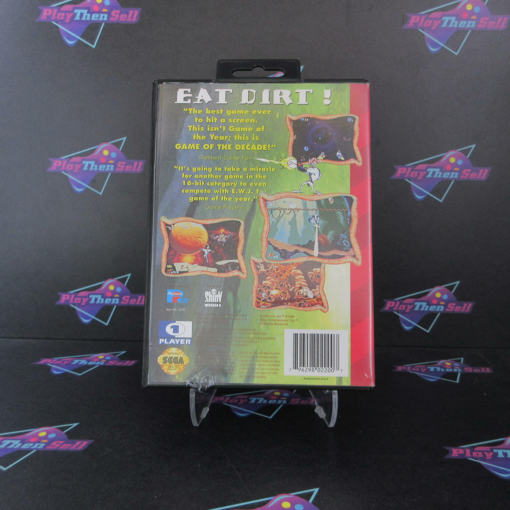 Earthworm Jim Sega Genesis Boxed CS Complete CIB - Very Good