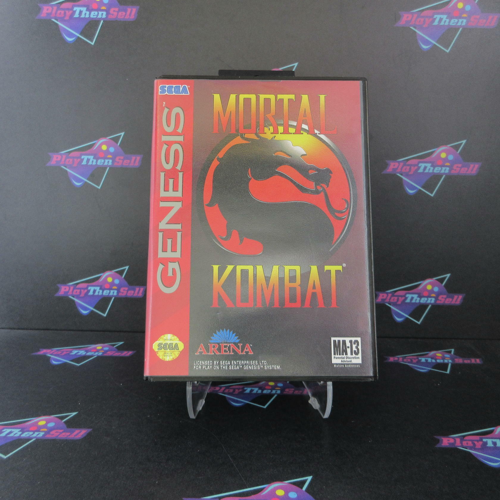 Mortal Kombat Sega Genesis Boxed CS/NM Authentic / Tested - Very Good