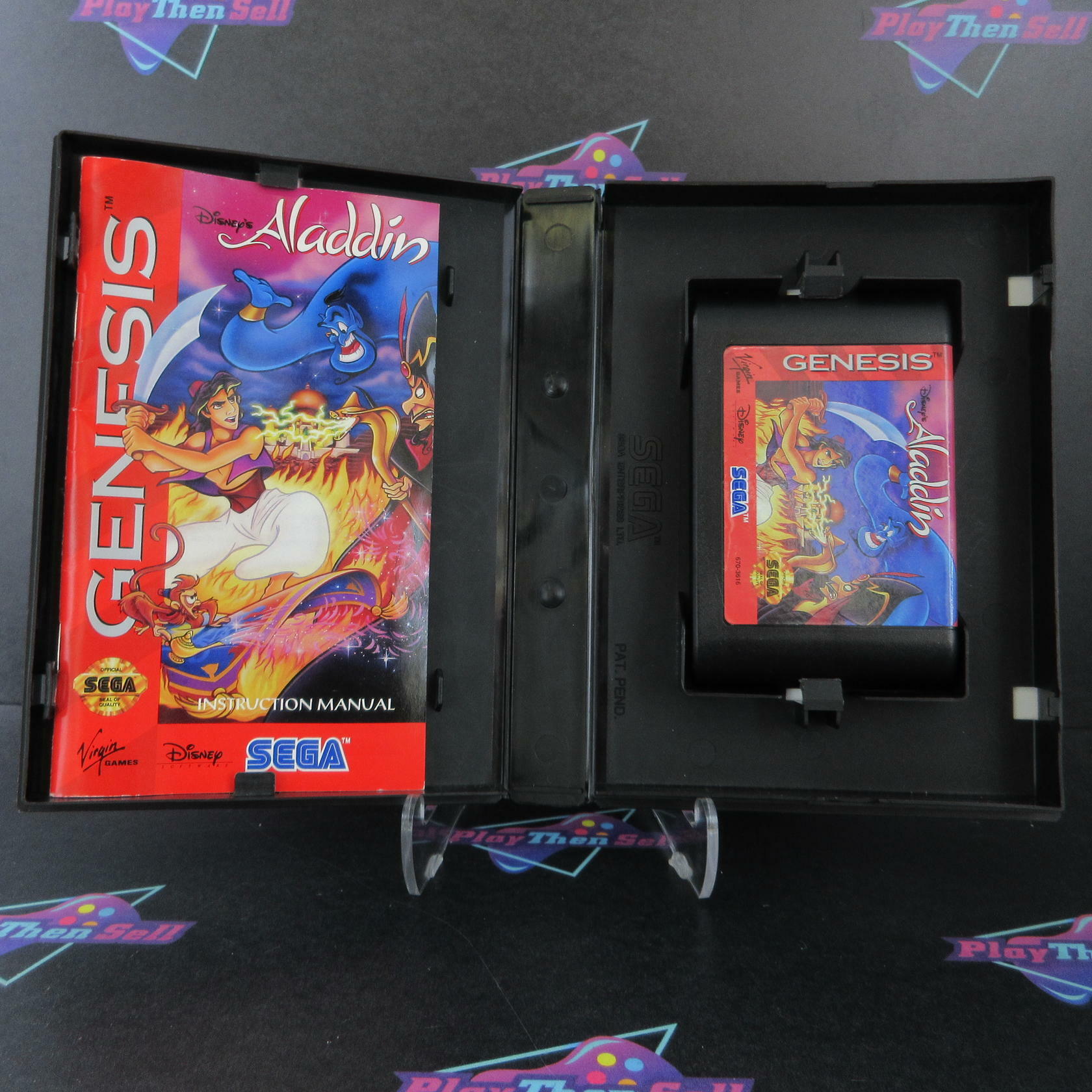 Disney's Aladdin Sega Genesis Boxed CS/MD Complete CIB Authentic / Tested - Very Good