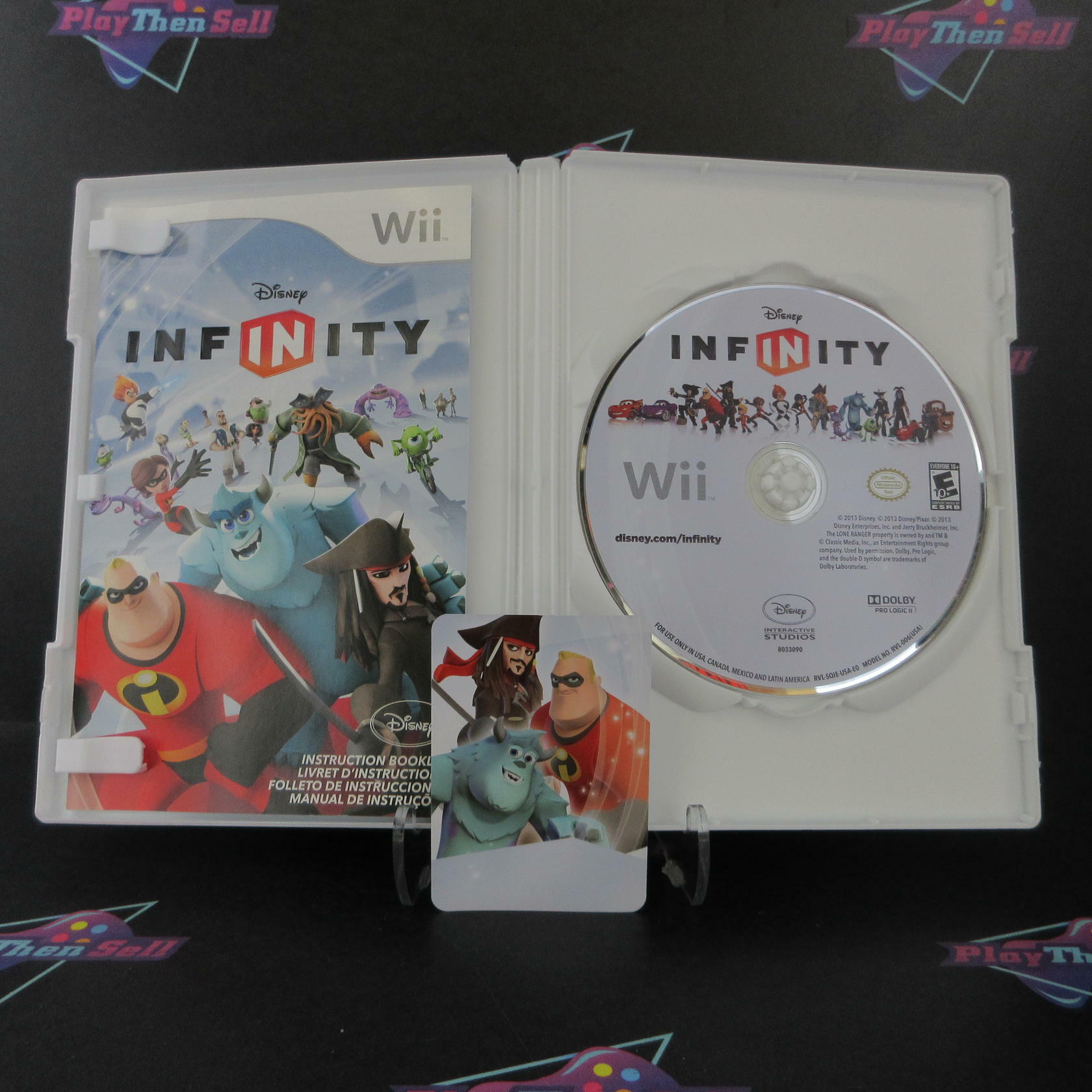 Disney Infinity Nintendo Wii + Bonus Card Complete - Excellent