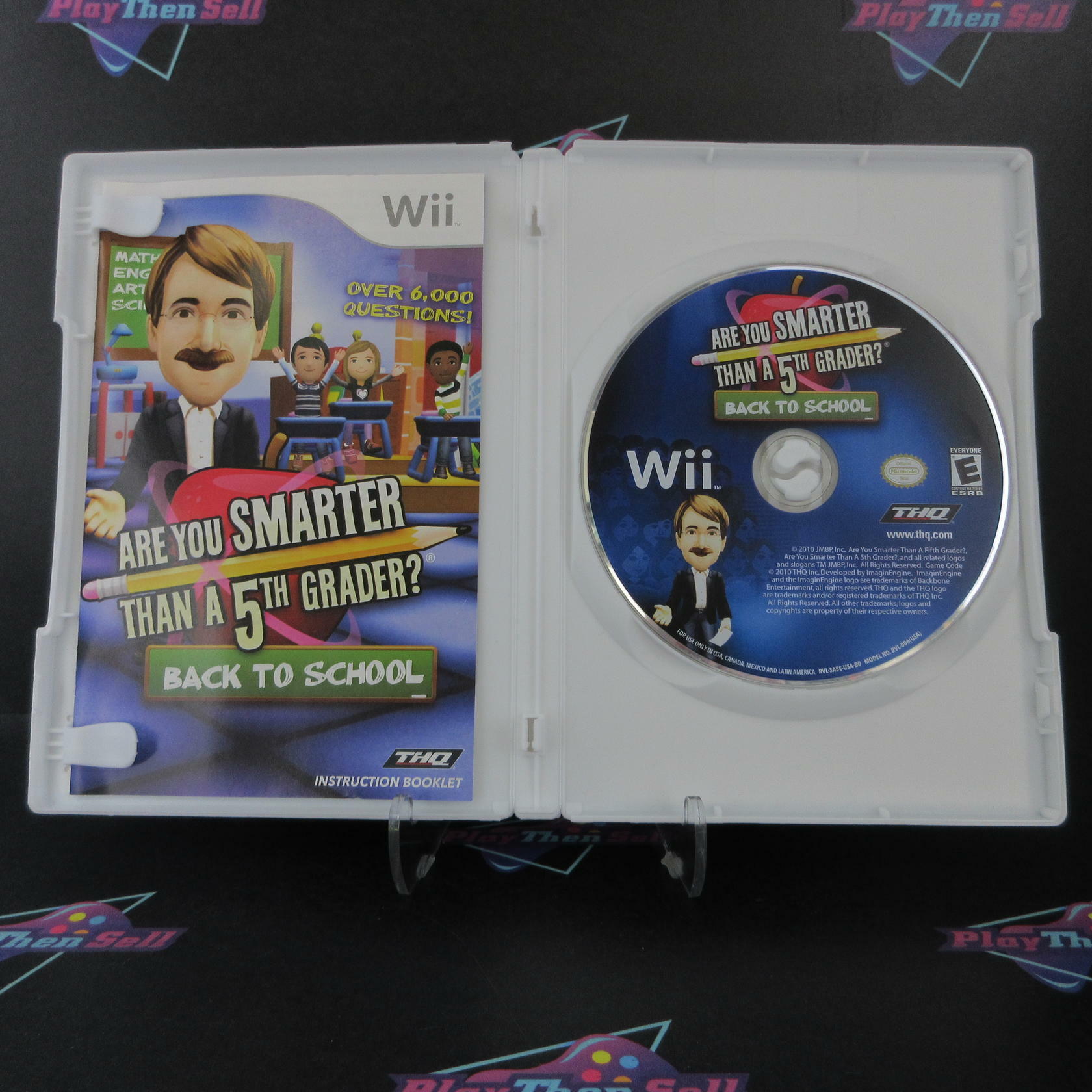 Are You Smarter Than a 5th Grader Back to School Nintendo Wii CIB - Excellent