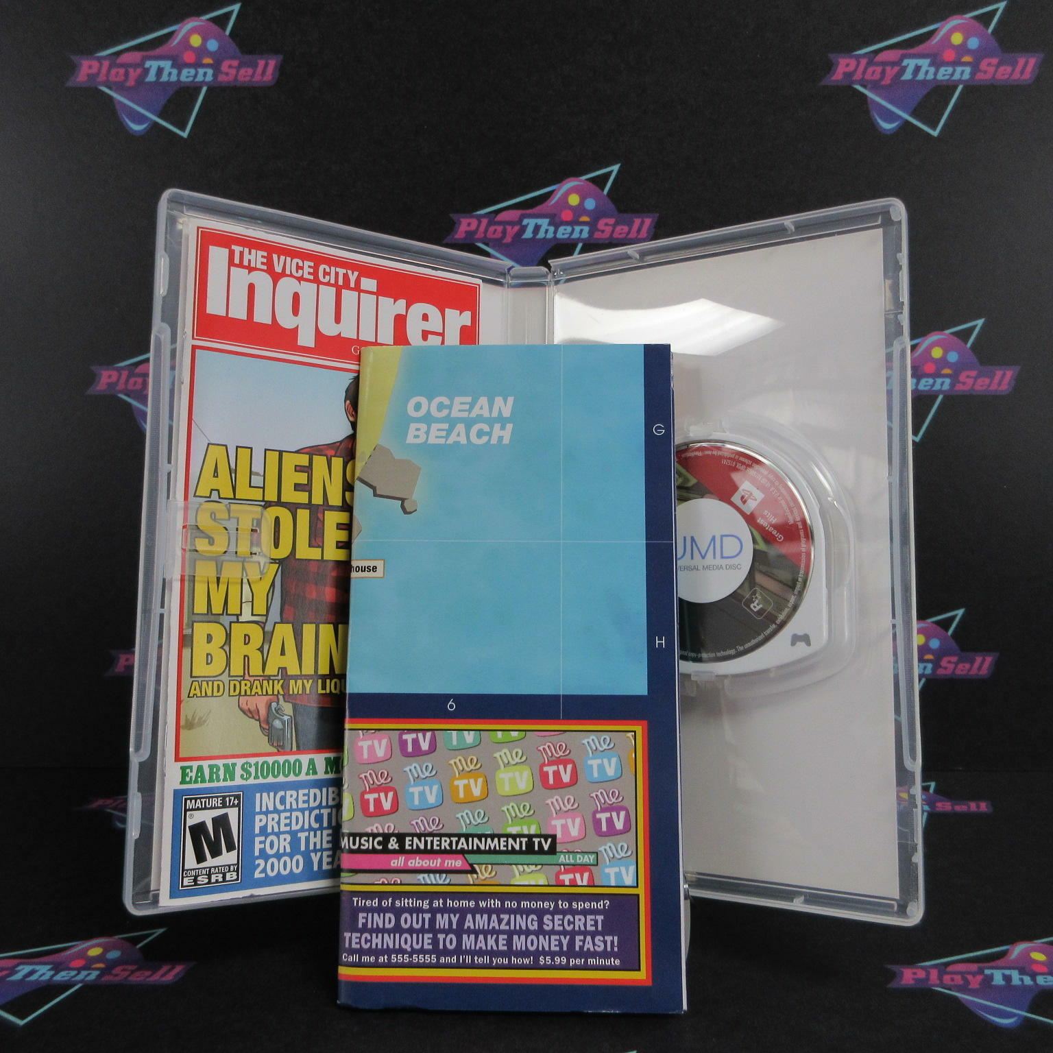 Grand Theft Auto Vice City Stories Sony PSP GH + Map Complete - Excellent