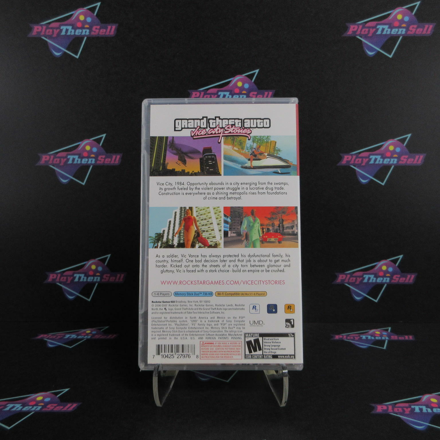 Grand Theft Auto Vice City Stories Sony PSP GH + Map Complete - Excellent