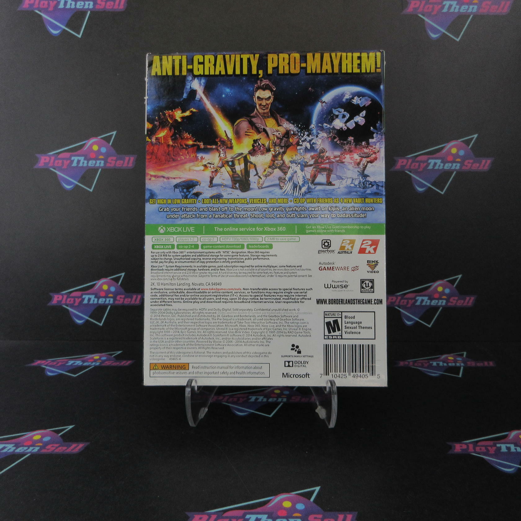Borderlands The Pre-Sequel Xbox 360 + Sleeve Complete - Excellent