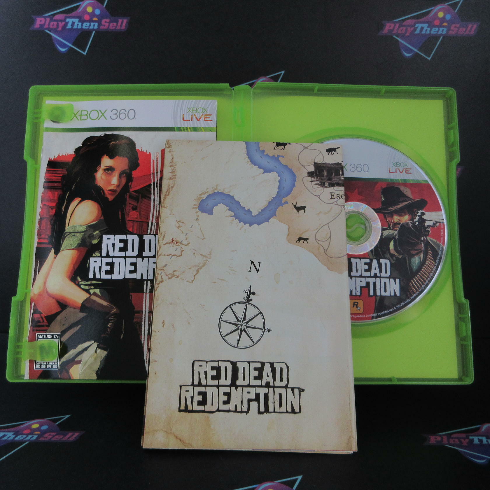 Red Dead Redemption Xbox 360 + Map Complete - Excellent
