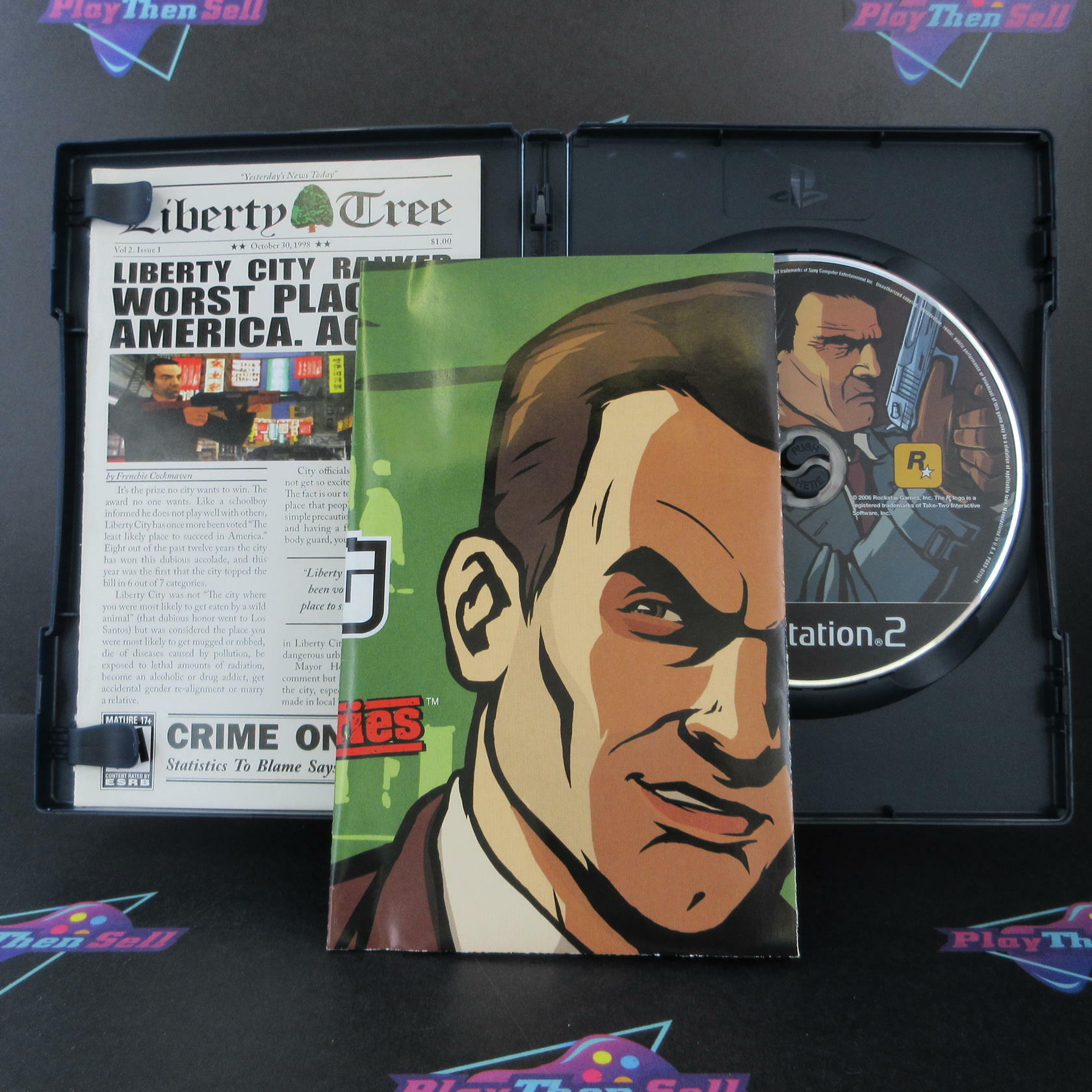 Grand Theft Auto Liberty City Stories PS2 PlayStation 2 + Map CIB - Excellent