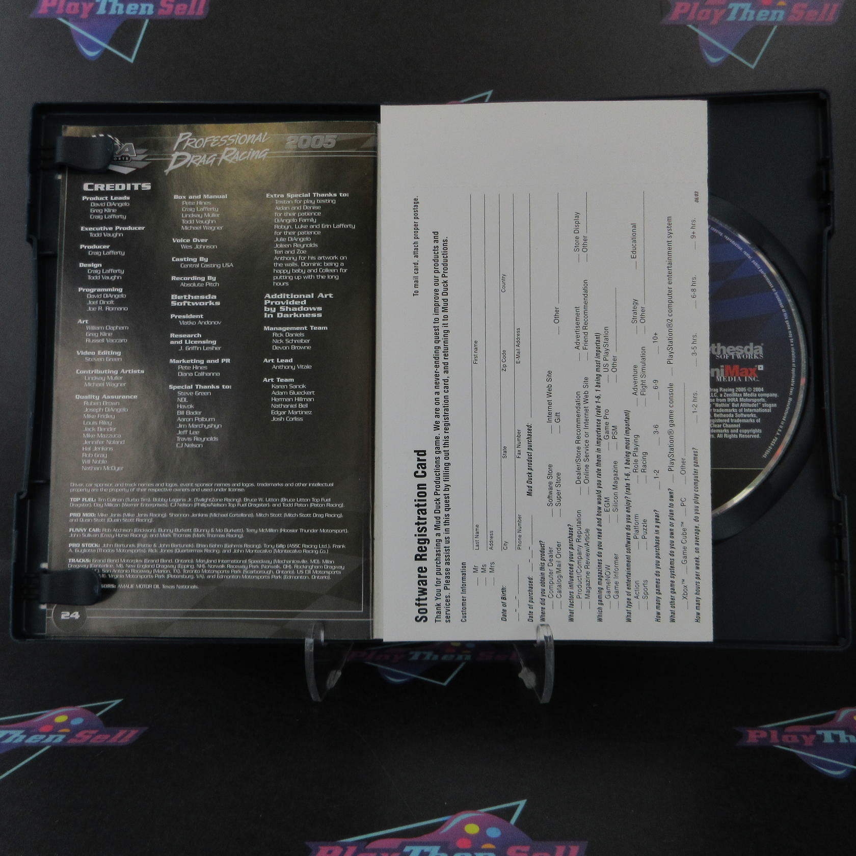 IHRA Drag Racing 2005 PS2 PlayStation 2+ Reg Card Complete - Excellent
