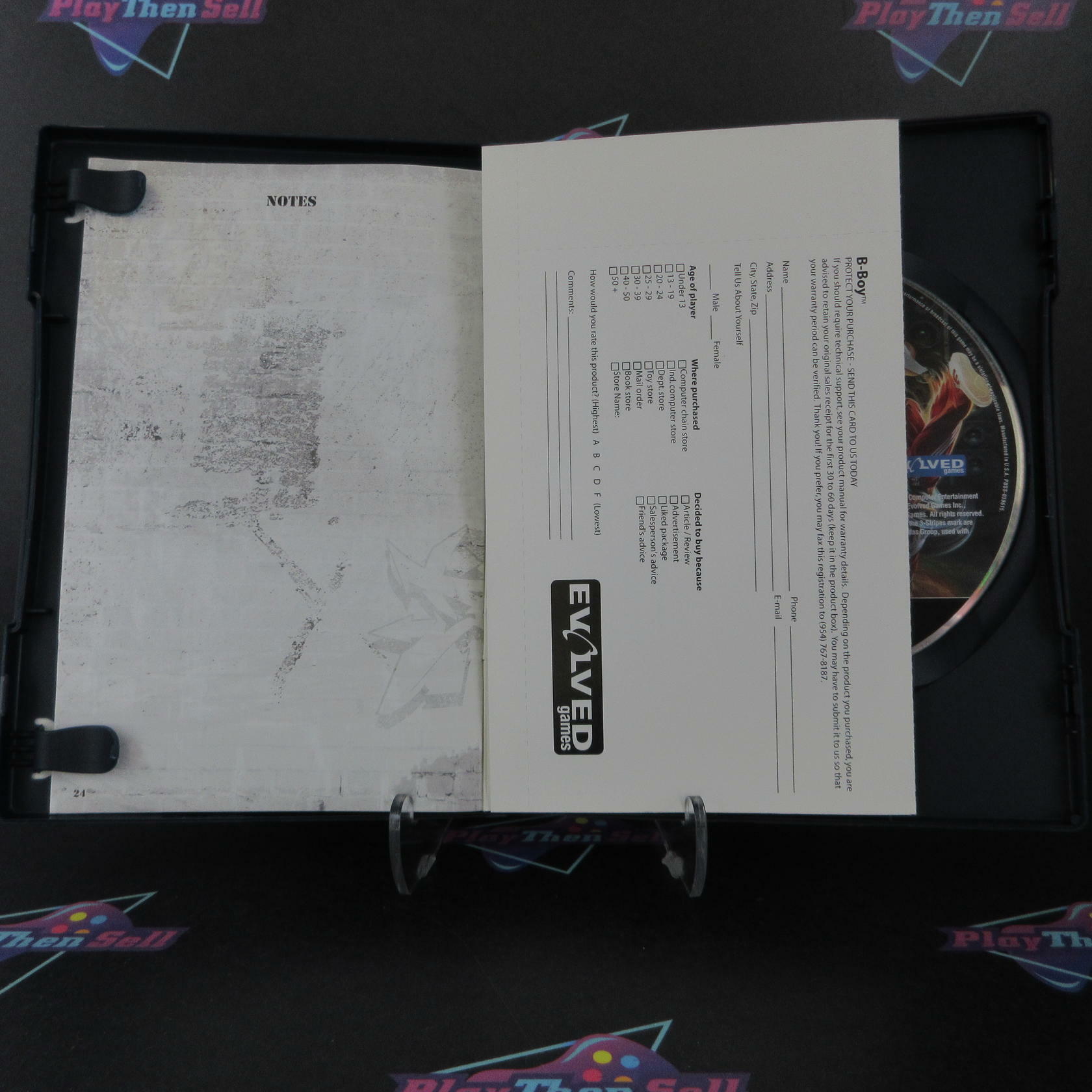 B-Boy PS2 PlayStation 2 + Reg Card Complete - Excellent