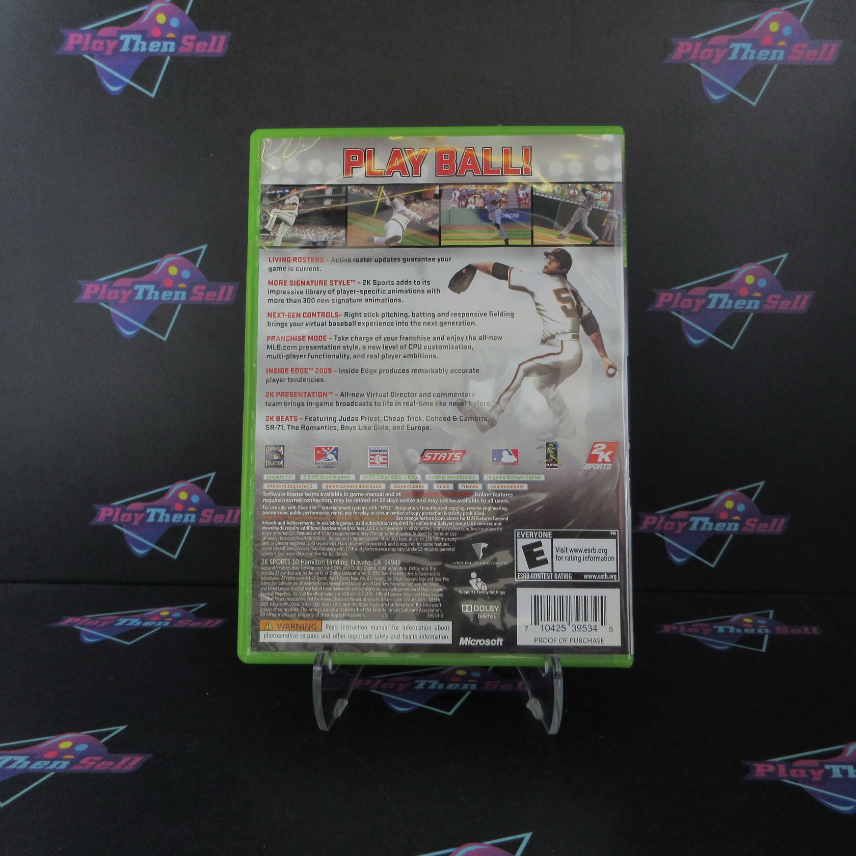 MLB 2K9 Baseball Xbox 360 Complete - Excellent