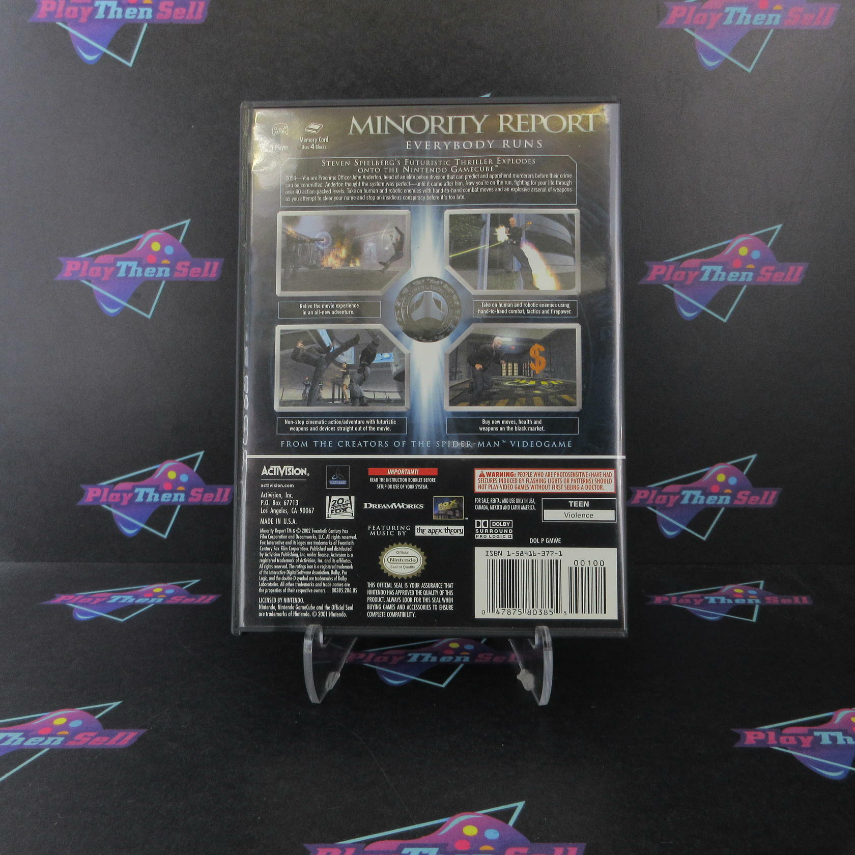 Minority Report Nintendo GameCube + Reg Card Complete - Refurbished