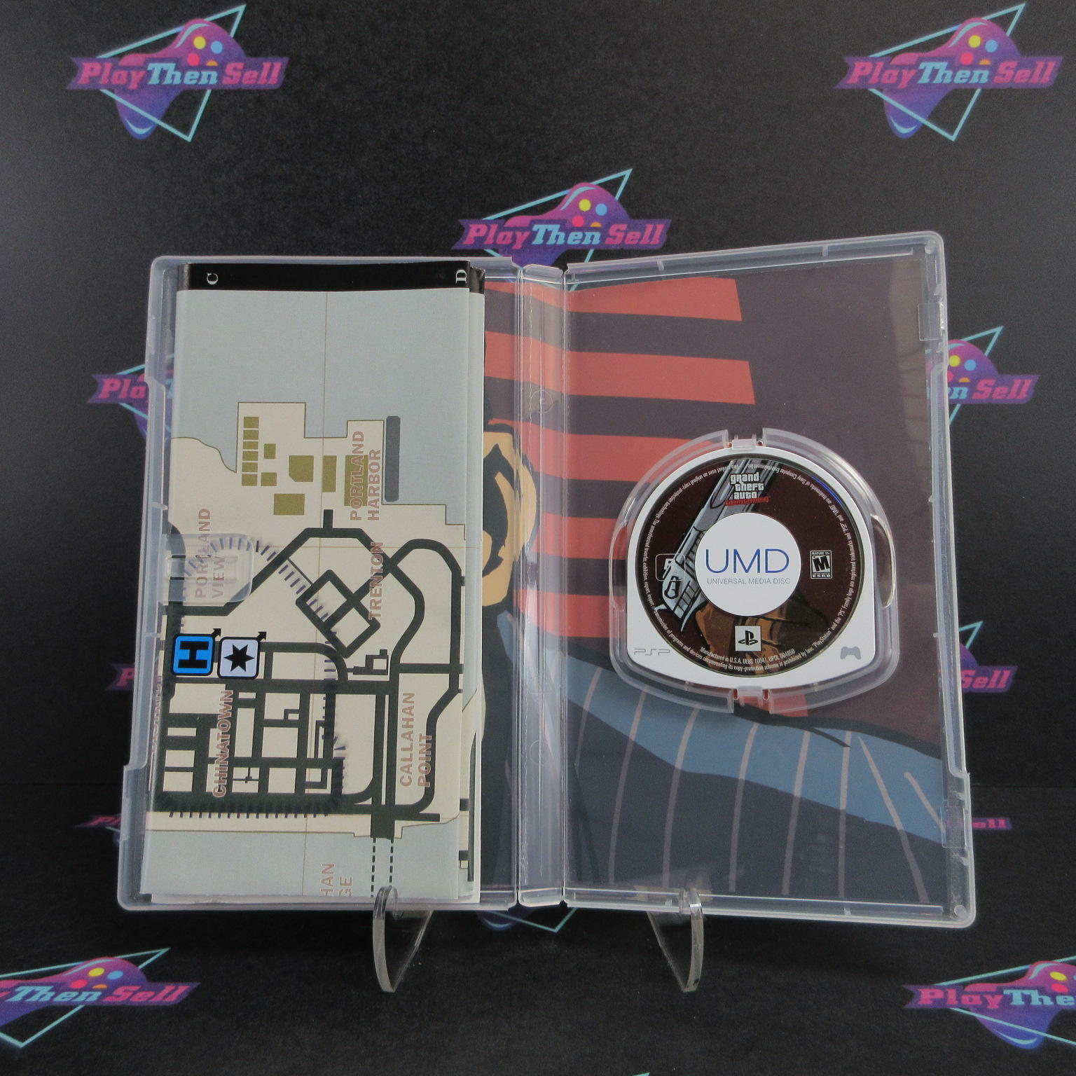 Grand Theft Auto Liberty City Stories Sony PSP + Map Complete - Excellent