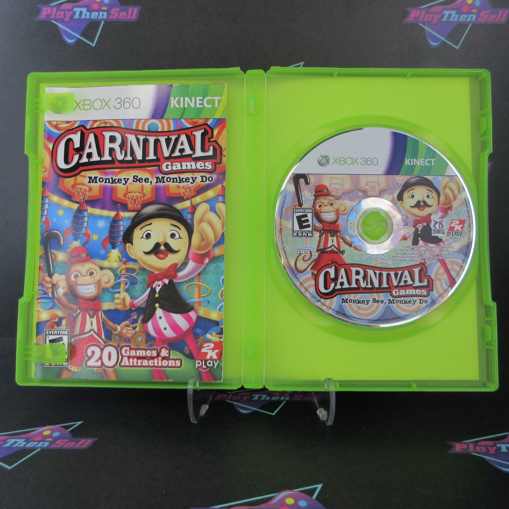 Carnival Games Monkey See Monkey Do Xbox 360 AD Complete CIB - Very Good