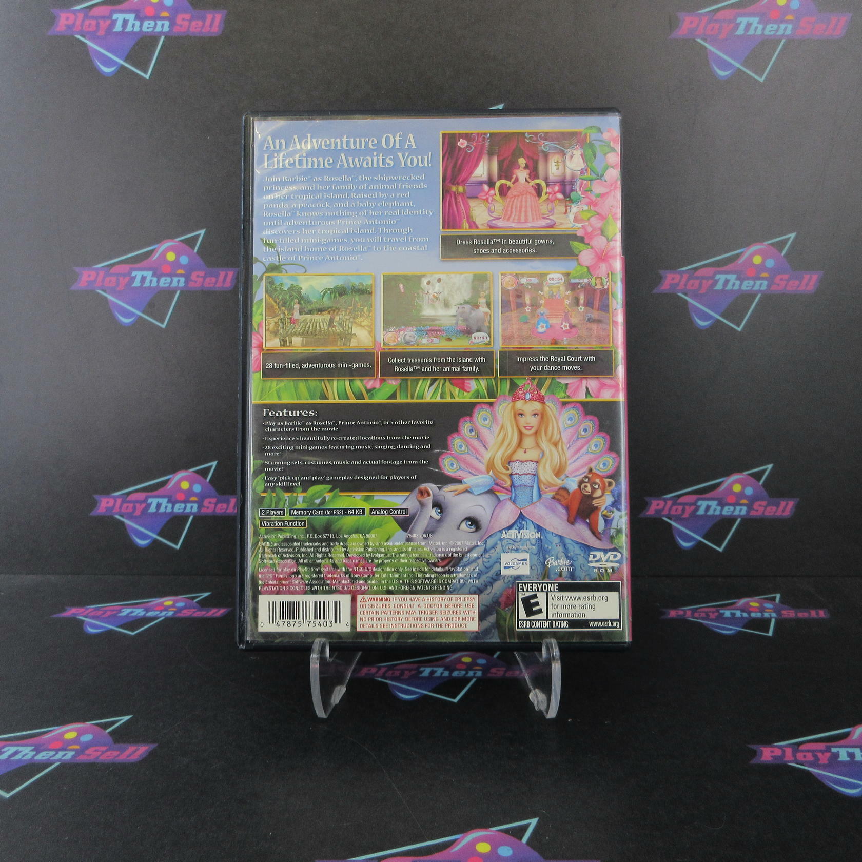 Barbie The Island Princess PS2 PlayStation 2 DD/NM - Very Good