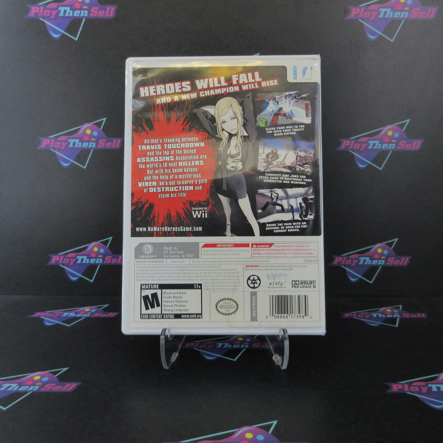 No More Heroes Nintendo Wii AD Complete CIB - Very Good