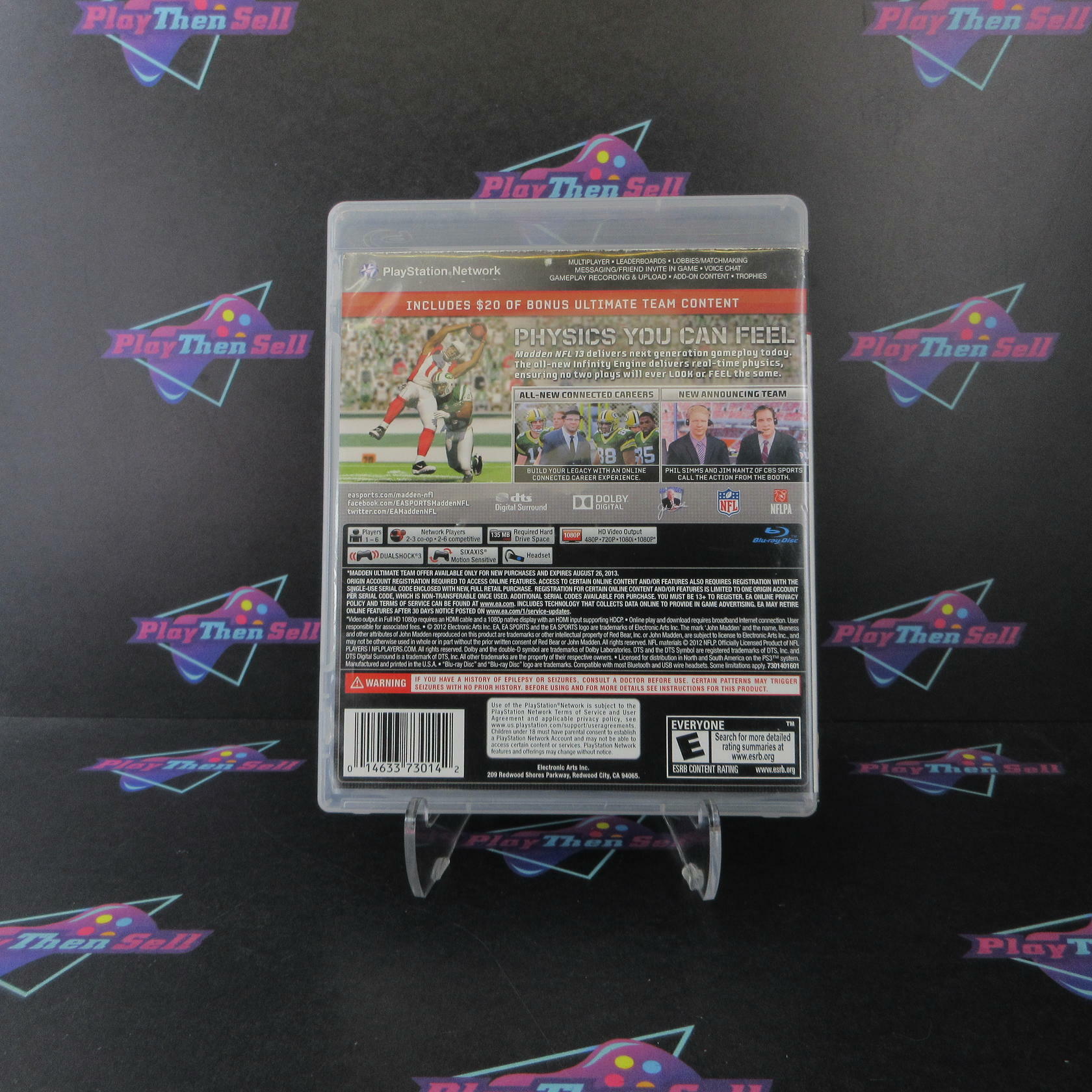 Madden NFL 13 Bonus Edition PS3 PlayStation 3 AD Complete CIB - Very Good