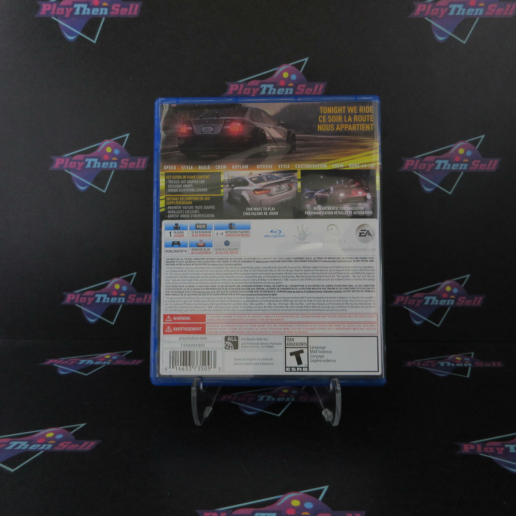 Need for Speed Deluxe Edition PS4 PlayStation 4 AD Complete CIB - Very Good