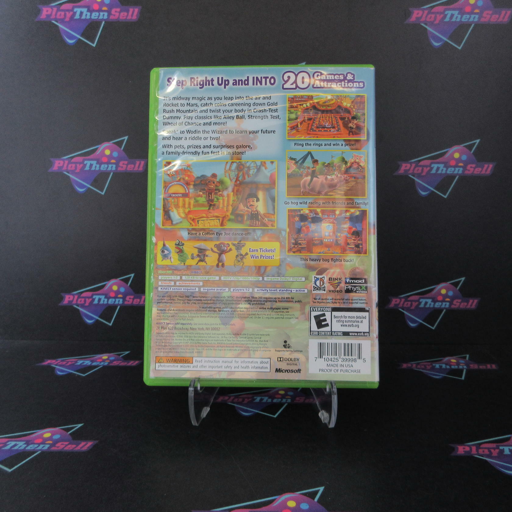 Carnival Games Monkey See Monkey Do Xbox 360 AD Complete CIB - Very Good