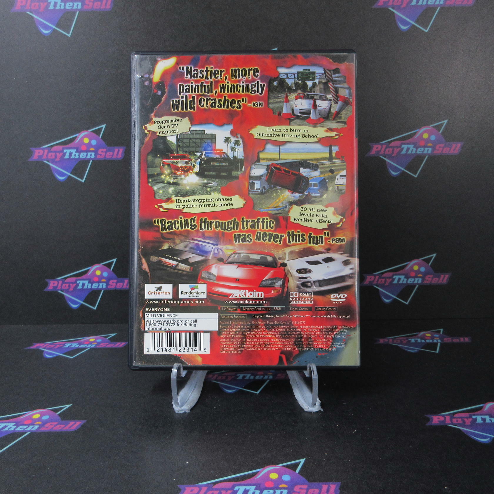 Burnout 2 Point of Impact PS2 PlayStation 2 AD/NM - Very Good