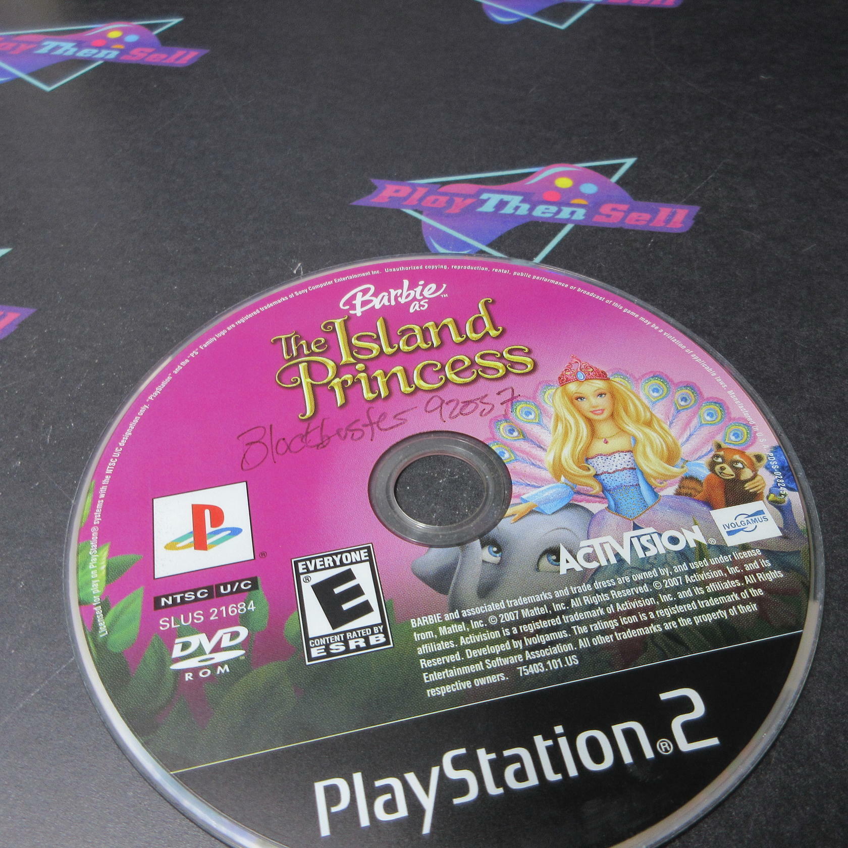 Barbie The Island Princess PS2 PlayStation 2 DD/NM - Very Good