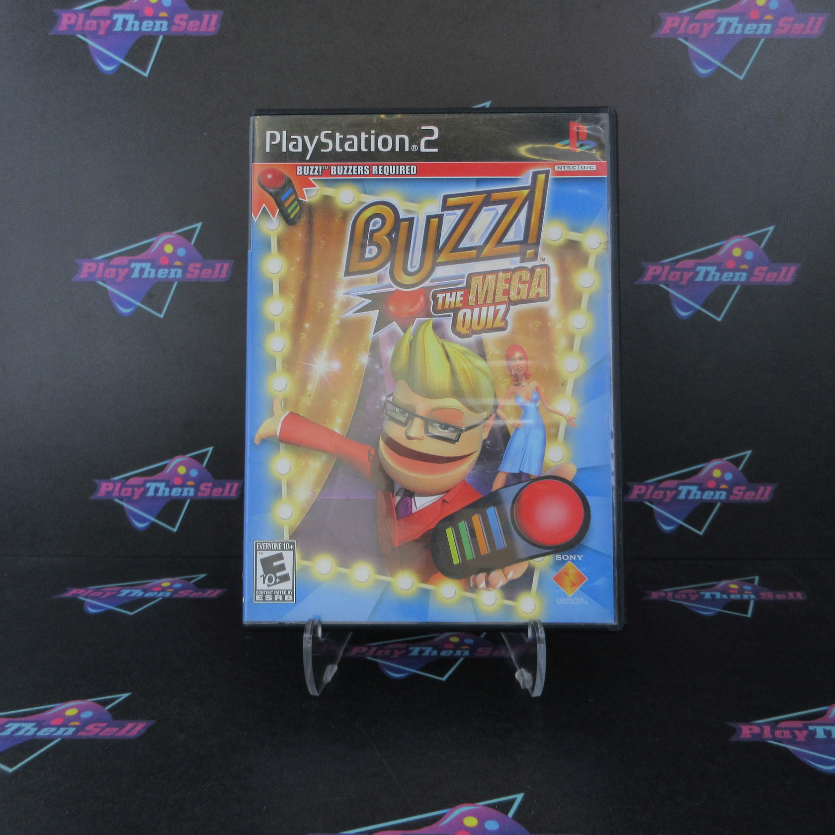 BUZZ The Mega Quiz PS2 PlayStation 2 DD + Reg Card Complete CIB - Very Good