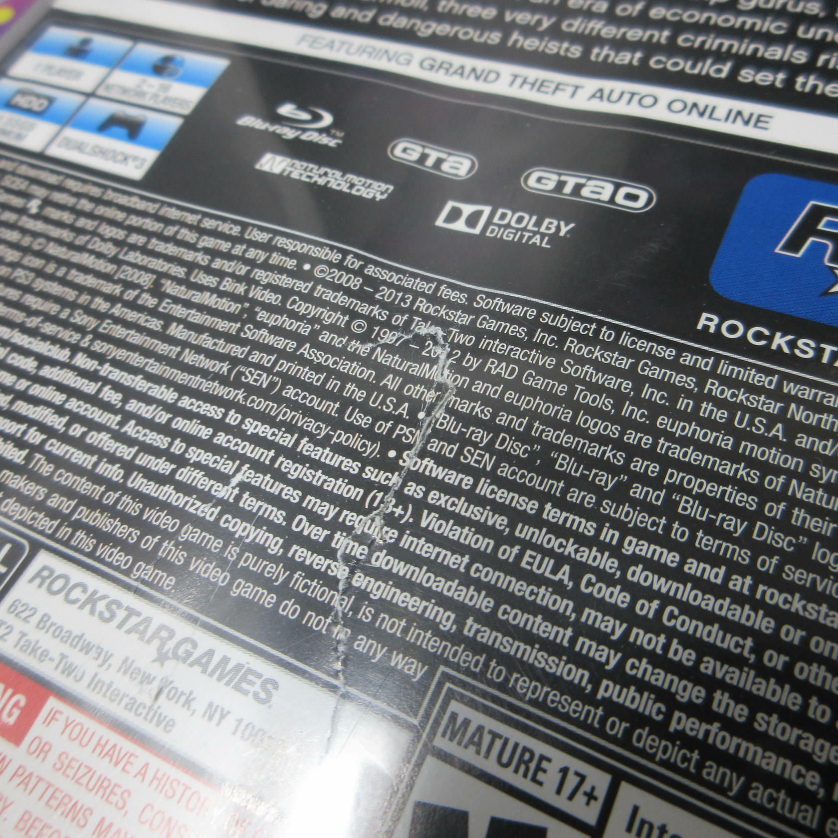 Grand Theft Auto V Greatest Hits PS3 PlayStation 3 AD/NM - Very Good