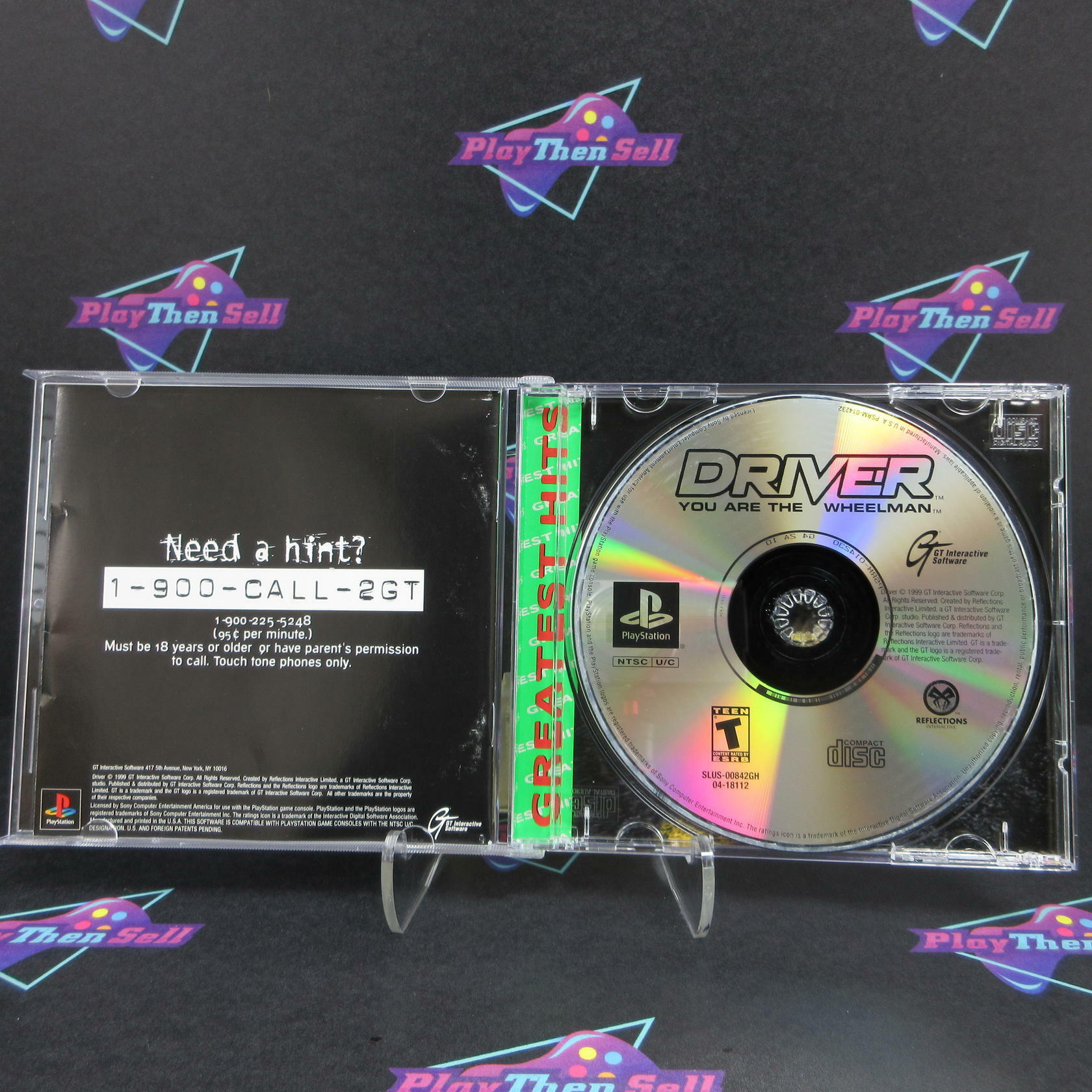 Driver PS1 PlayStation 1 Greatest Hits + Reg Card Complete - Excellent