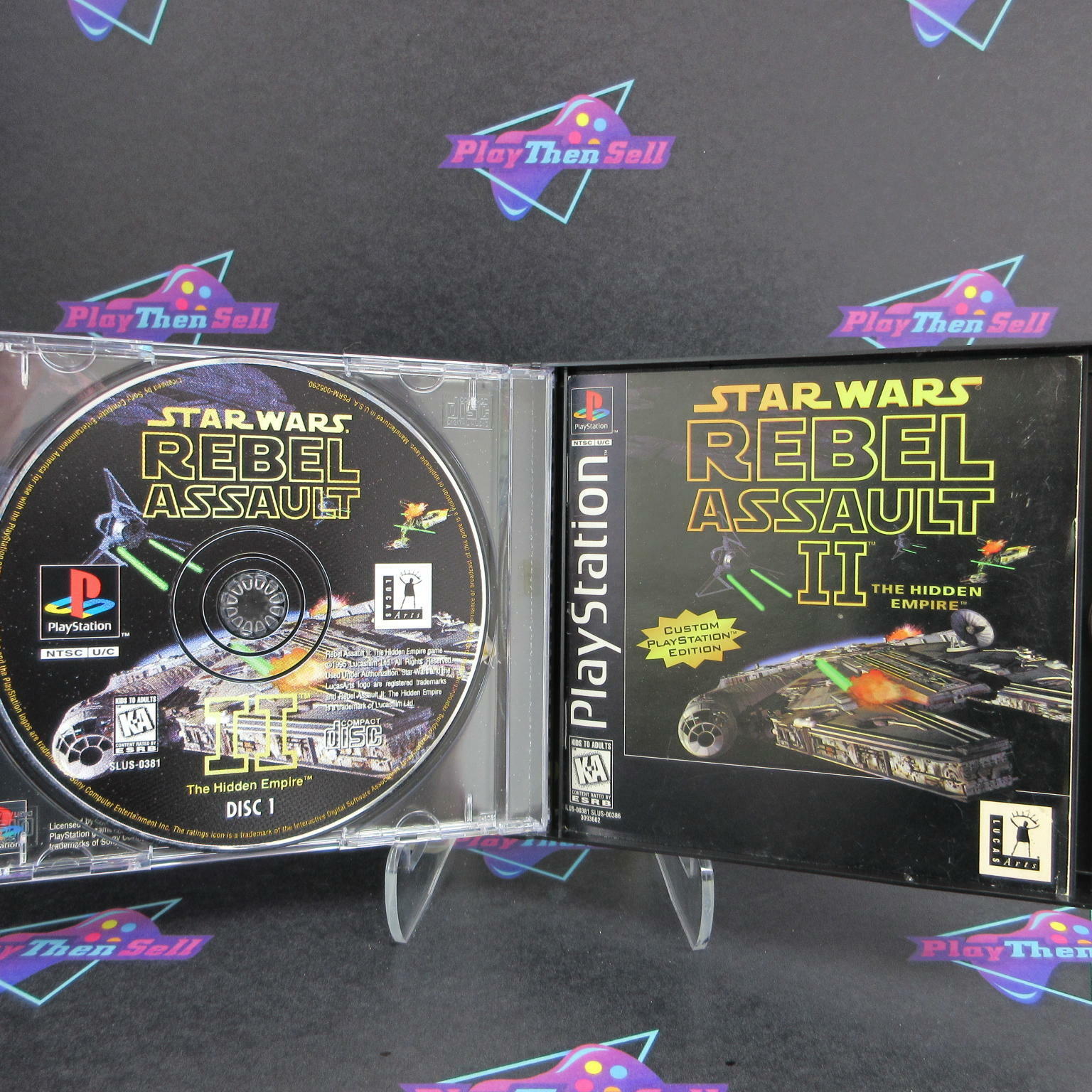 Star Wars Rebel Assault II The Hidden Empire PS1 + Reg Card Complete - Excellent