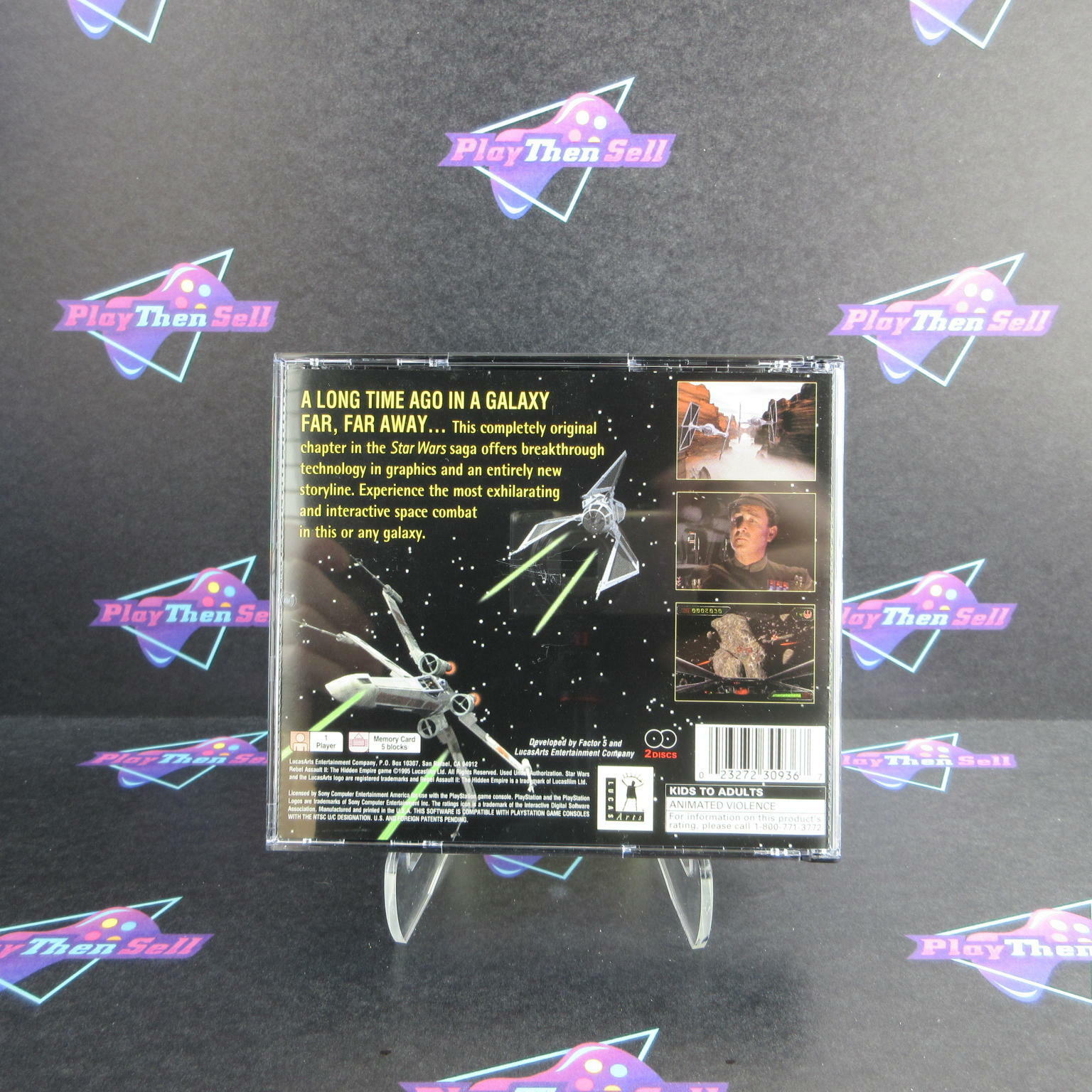 Star Wars Rebel Assault II The Hidden Empire PS1 + Reg Card Complete - Excellent