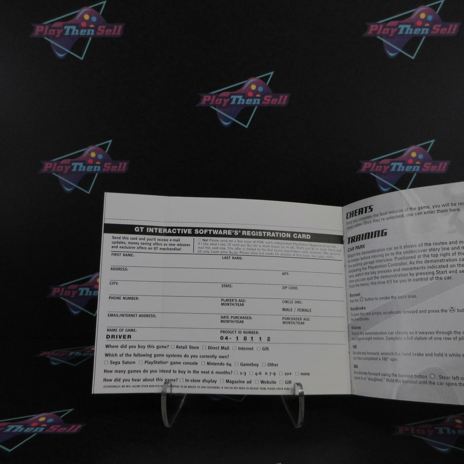 Driver PS1 PlayStation 1 Greatest Hits + Reg Card Complete - Excellent