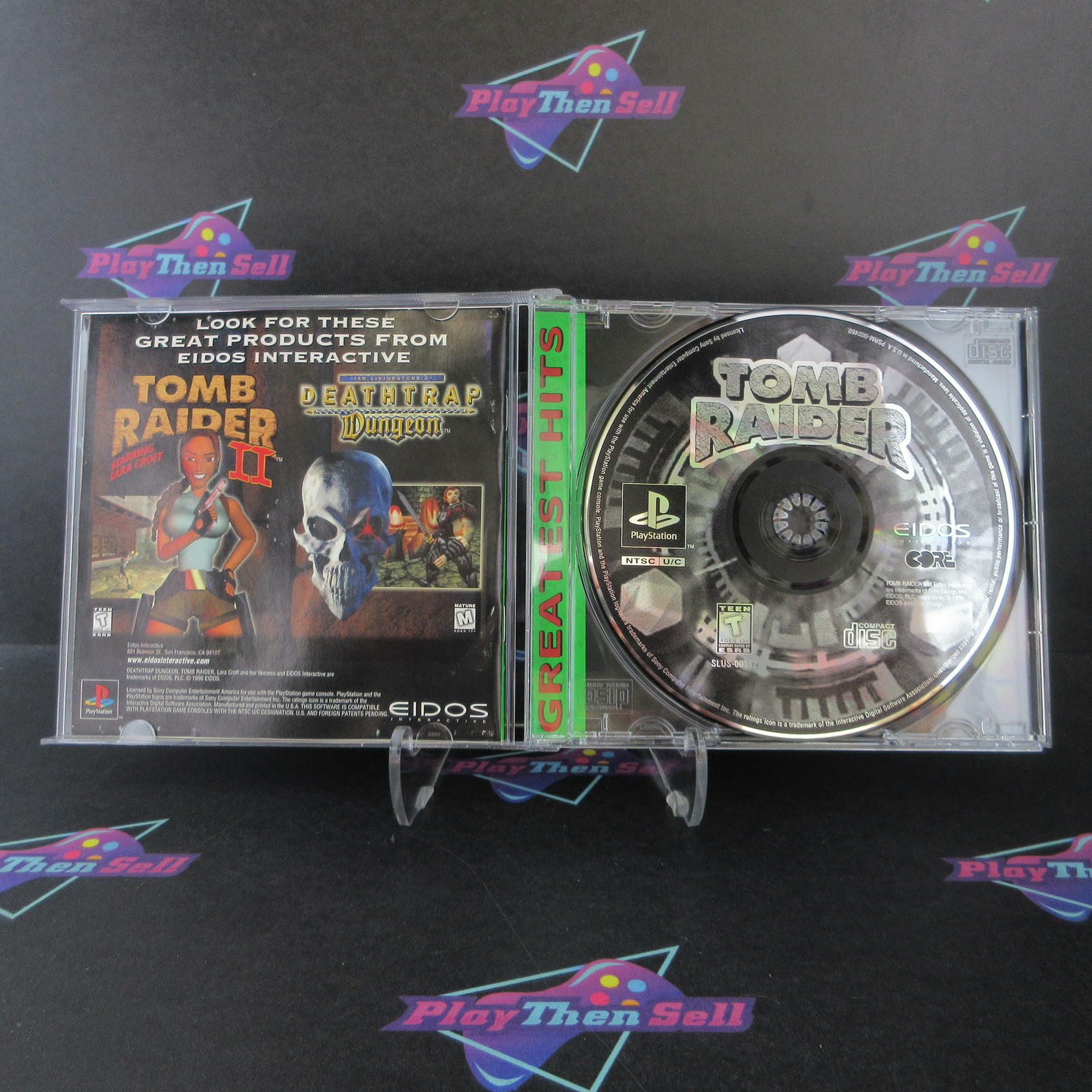 Tomb Raider PS1 PlayStation 1 Greatest Hits + Reg Card Complete - Excellent