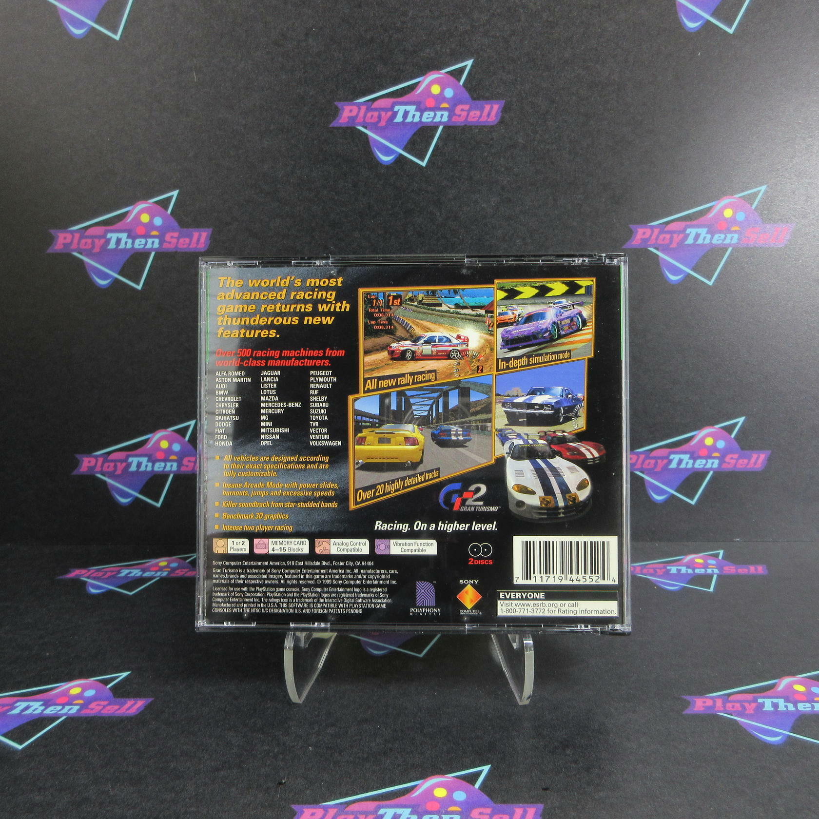 Gran Turismo 2 PS1 PlayStation 1 Greatest Hits Complete - Excellent