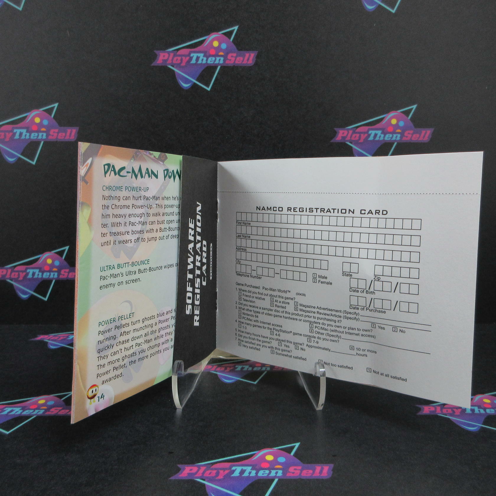 Pac Man World PS1 PlayStation 1 + Reg Card Complete - Excellent