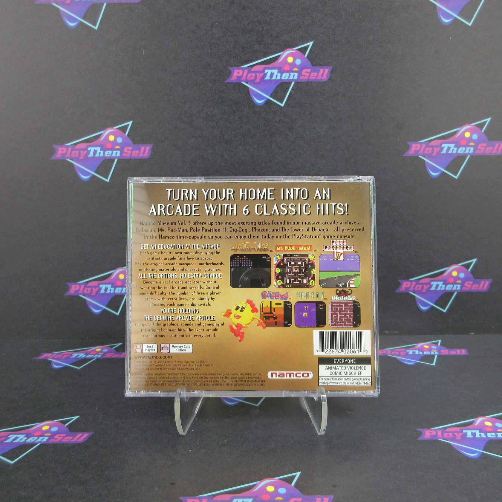 Namco Museum Vol. 3 PS1 PlayStation 1 GH + Reg Card Complete - Excellent