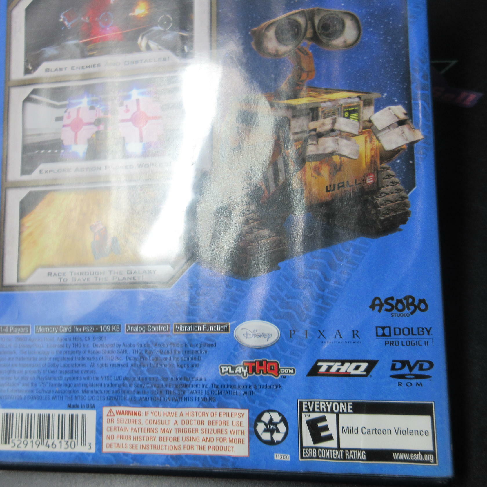 Wall-E PS2 PlayStation 2 AD/NM - Very Good