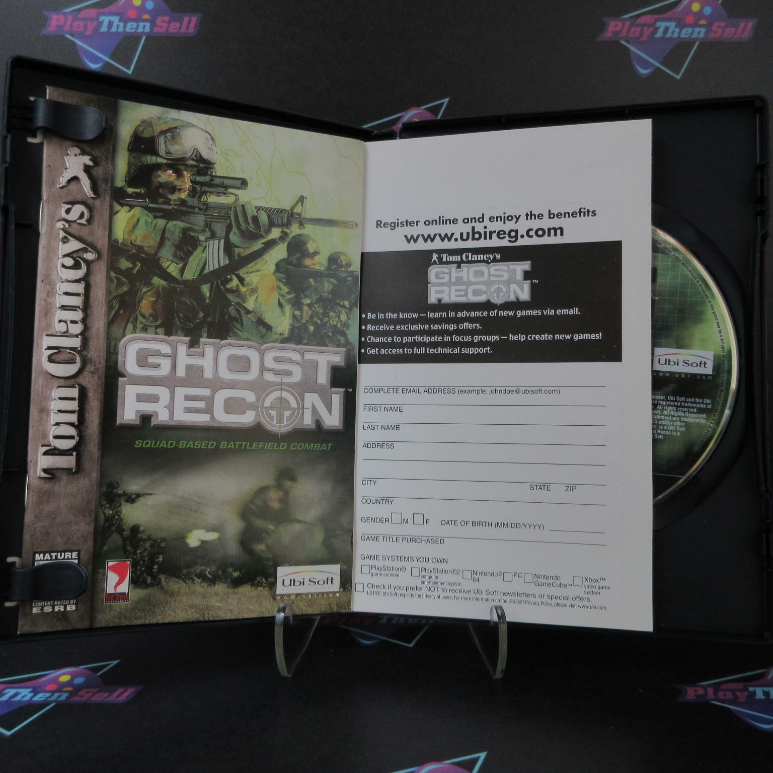 Tom Clancy's Ghost Recon PS2 PlayStation 2 + Reg Card Complete - Excellent