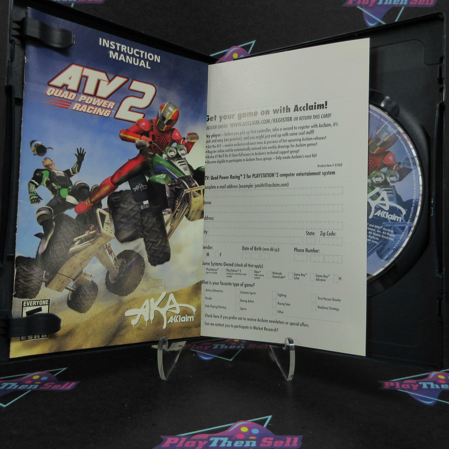 ATV 2 Quad Power Racing PS2 PlayStation 2 + Reg Card Complete - Excellent