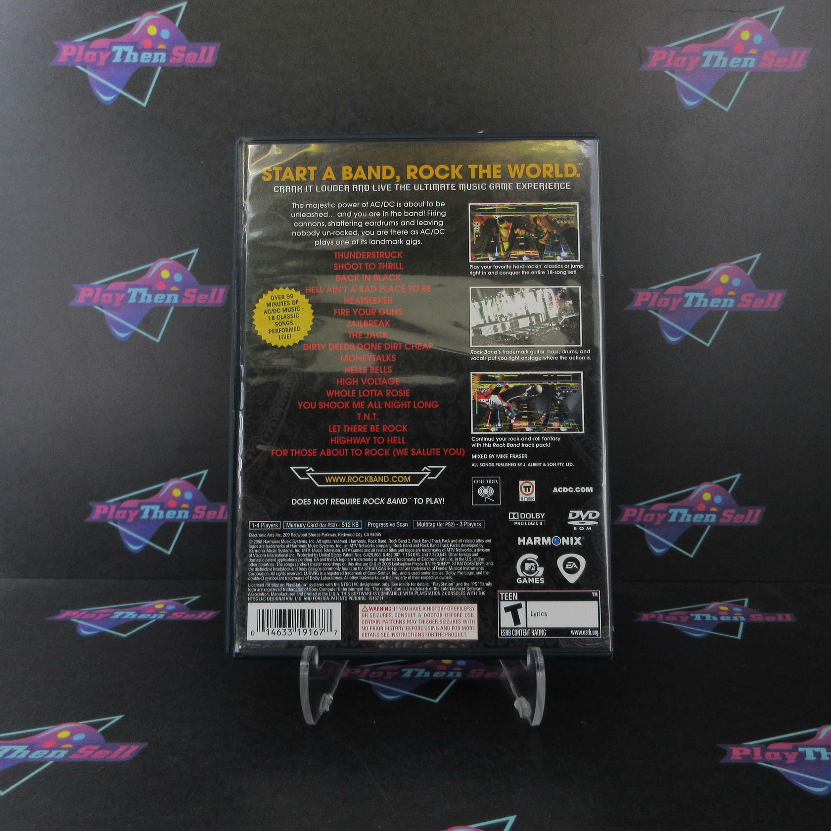 ACDC Live Rock Band Track Pack PS2 Playstation 2 Complete - Excellent